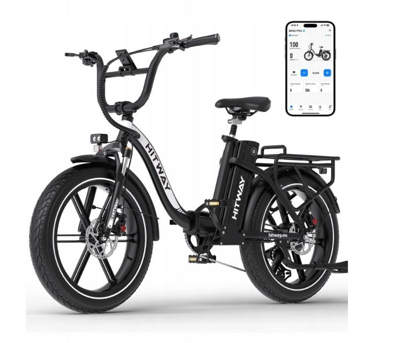 Hitway Bk6Spro - Składany Elektryczny Rower Terenowy Z Oponami 20-Calowymi