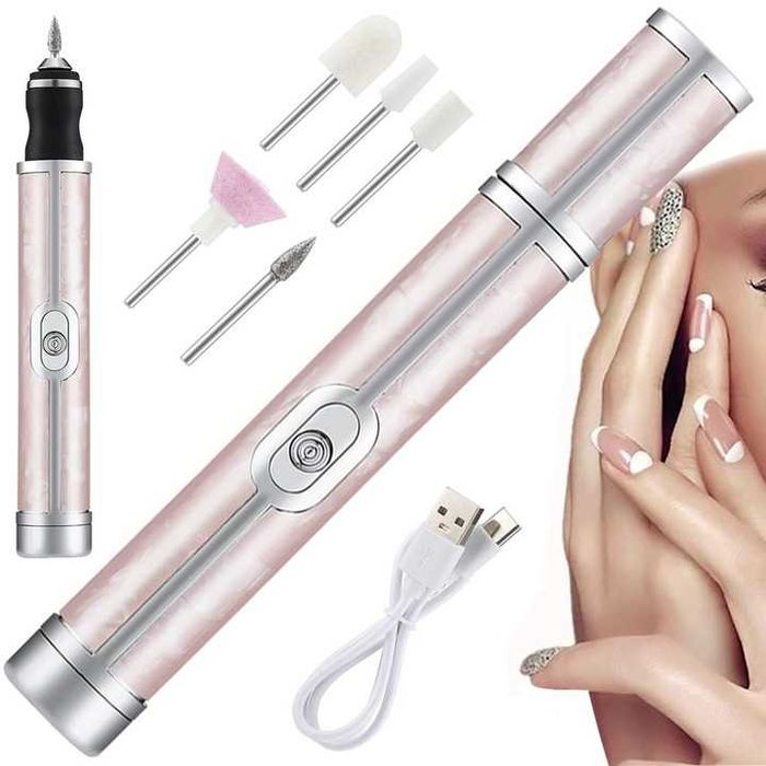 Frezarka do paznokci MANICURE PEDICURE frezy zestaw FREZÓW AKUMULATOR