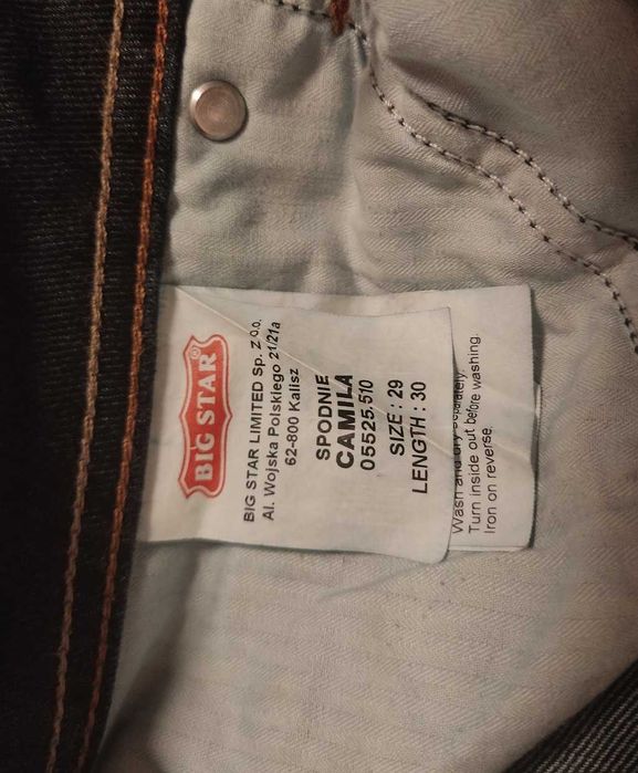 jeansy damskie Big Star W29 L30 granatowe dżinsy