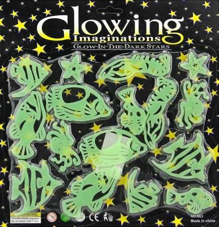 Светонакопитель, рыбки светятся в темноте