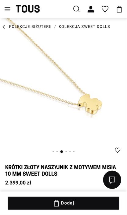 Tous. Pr 750. Naszyjnik.