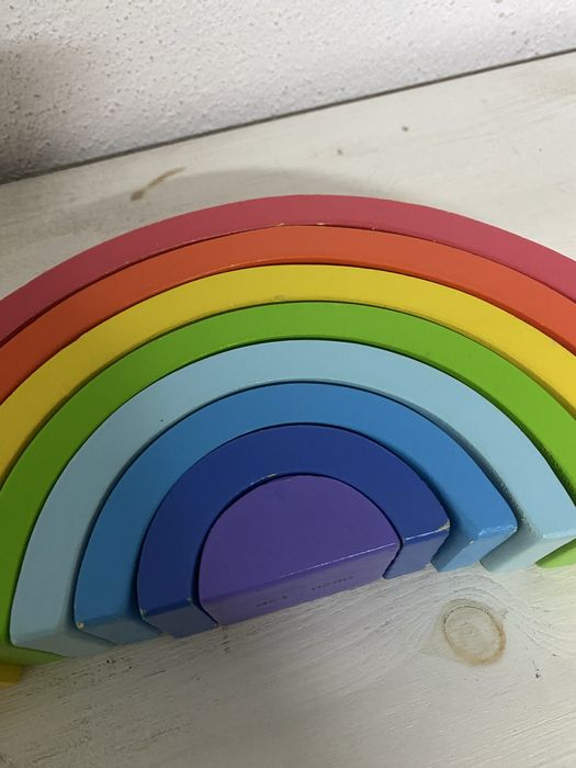 arcoiris regnbue Lidl brinquedo de madeira para crianças