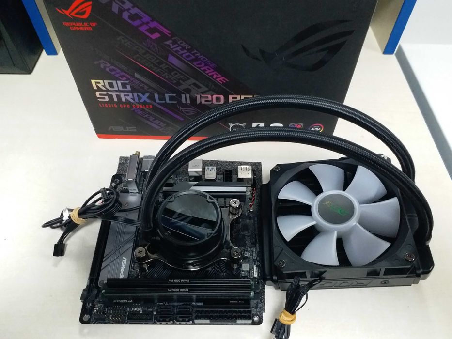 ASRock B550M itx/ac/Ryzen 7 5700x/DDR4 32Gb/Asus Strix LC II 120 ARGB