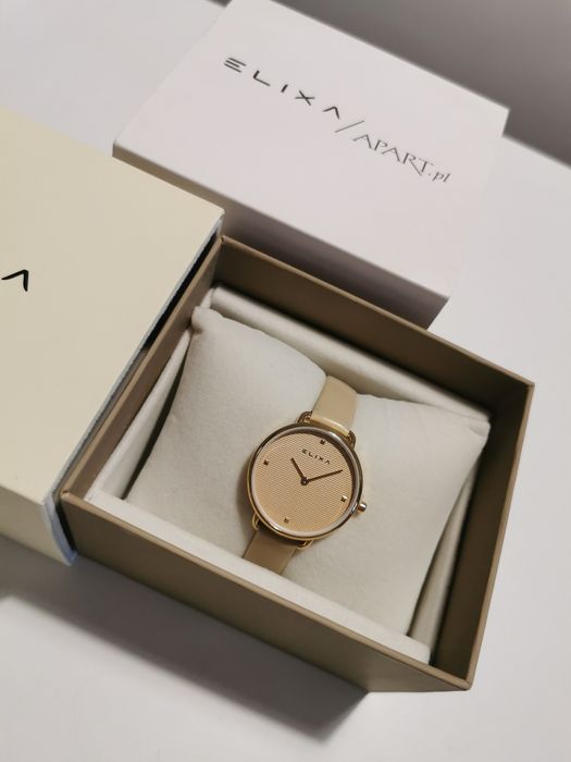Nowy zegarek elixa apart złoty