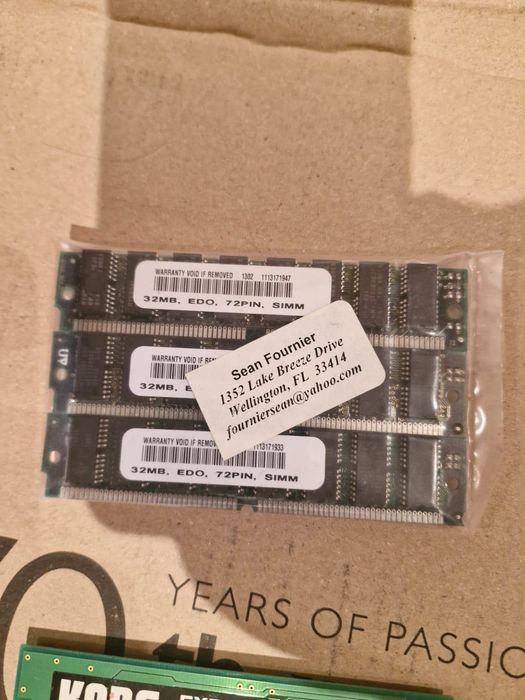 Korg Triton RAM  3 X 32MB 72 pin SIMM Sampler Memory