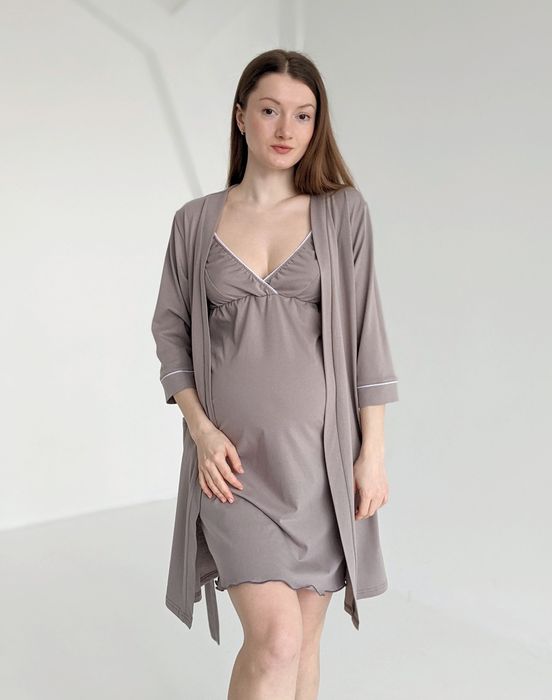 Ночнушка+халат (2)з секретом для годуванням