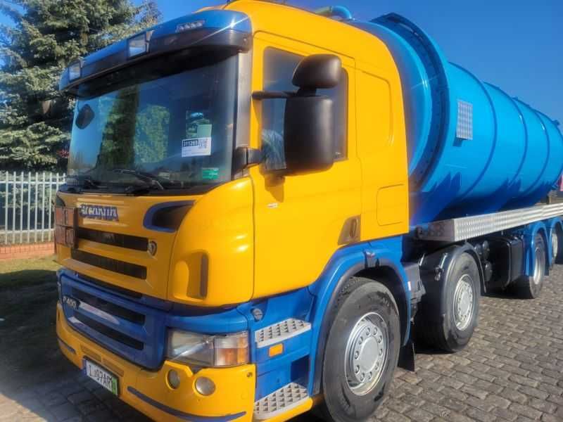 Scania P400 asenizacyjny,Beczka,szambiarka,4 osie