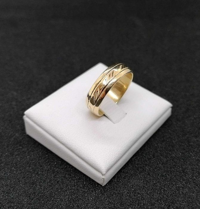 Złota obrączka próby 585 - 5,20g (Rozmiar 20)