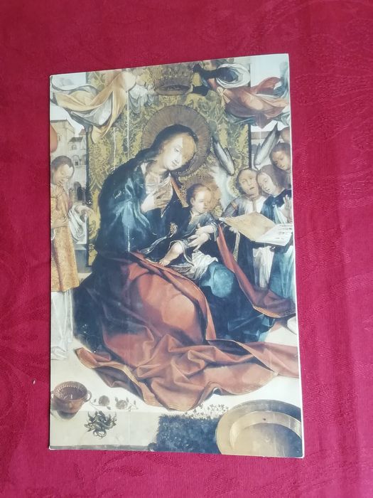 Postal Virgem, Menino e Anjos