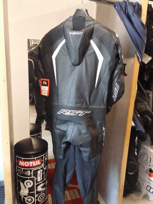 Kombinezon motocyklowy jednoczęściowy RST R-SPORT CE BLACK/WHIT skóra