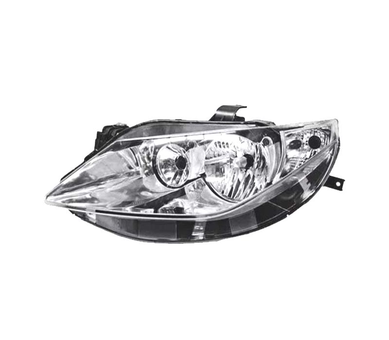 FAROL ESQ OPTICAS PARA SEAT IBIZA VI 09- FUNDO CROMADO