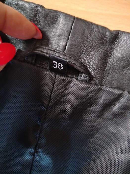 Super Marynarka oversize skórzana 38