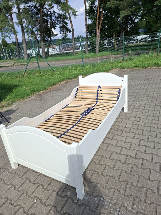 Łóżko sosnowe 1x200 z materacem okazja transport gratis