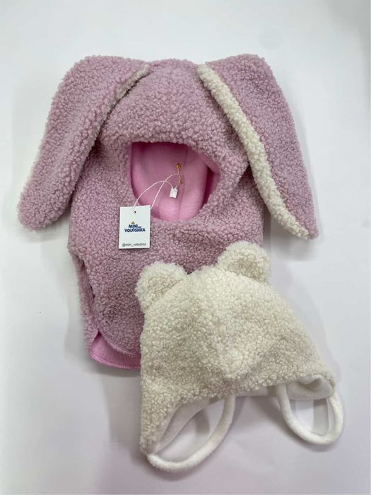 Шапка Тедді шапка шолом з вушками зимова шапка дитяча шапка з вушками