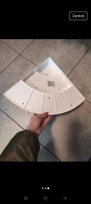 Półka narożna plastikowa organizer uniwersalny