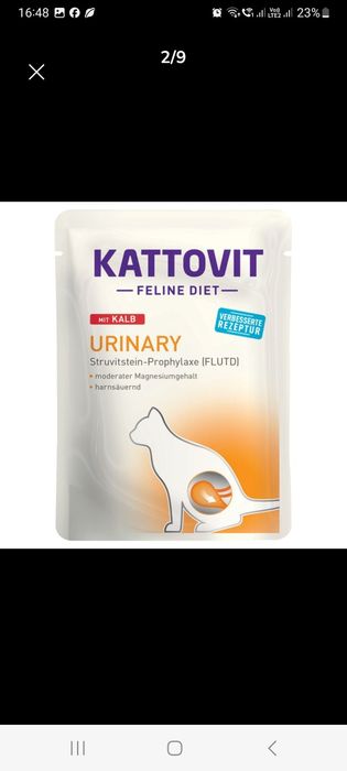 Kattovit Urinary 25 szt. 85 g