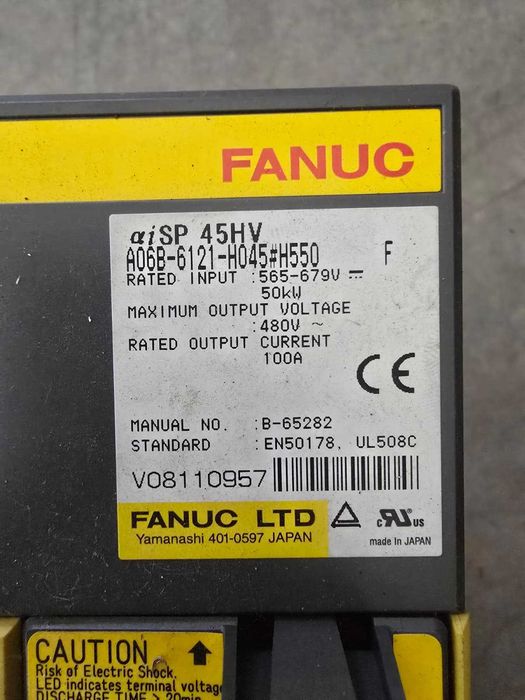 FANUC αiSP 45HV A06B-6121-H045#H550 | Wzmacniacz wrzeciona | Spindle Amplifier