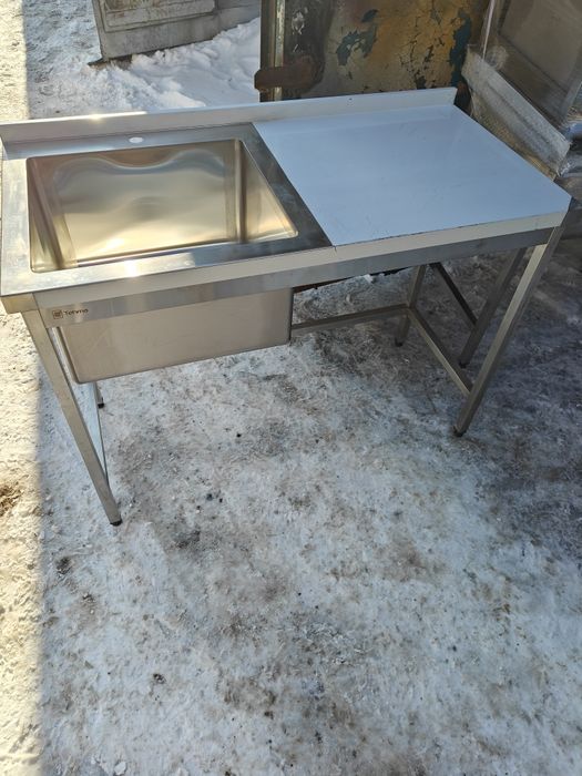 Ванна миюча одинарна/подвійна/ зі столом бу нержавіючі