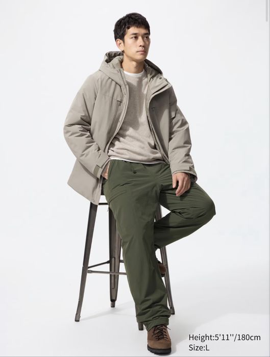 (XL) Утеплені вітрозахисні штани на флісі uniqlo warm lined trousers