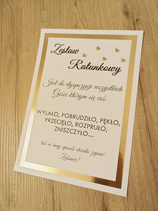 Zestaw koszyk ratunkowy A4 złoto srebro inne