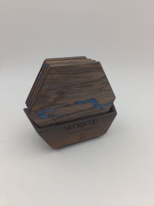 Оригінальний подарунок преміум-класу з дуба підставки під чашки костер