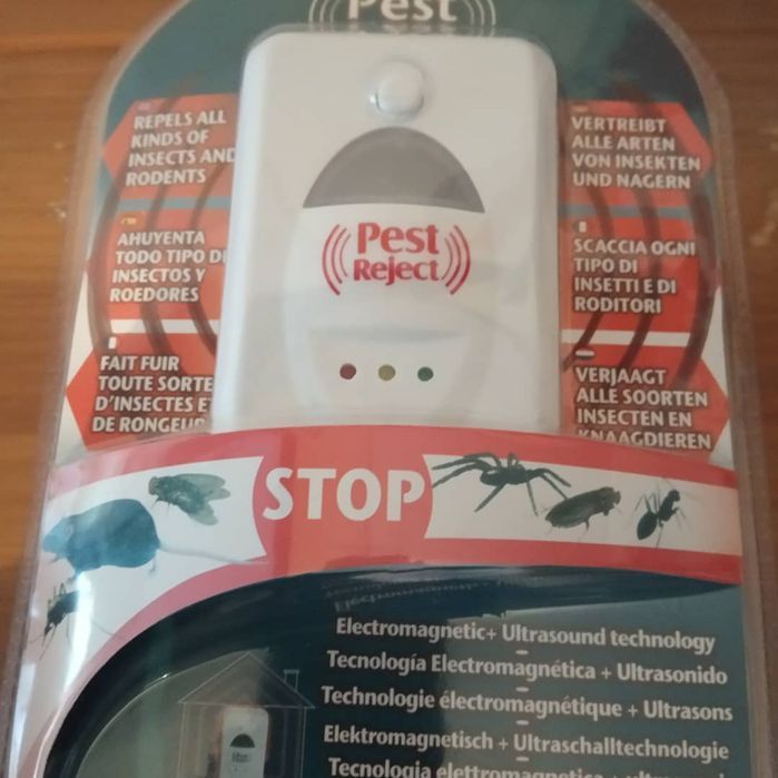 Repelente Pest Reject, Ultra-sónico (p/ ratos, insectos)