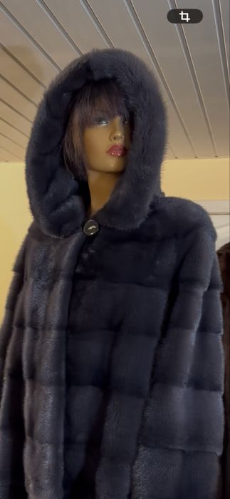 Рр 60+. Батал. Норковая шуба ‘ синий джинс ’ VG. Греция