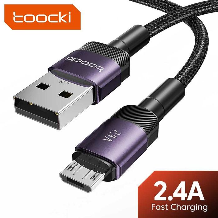 Надійний Кабель USB-Micro USB Toocki TQ-X12 Швидка зарядка 2.4A