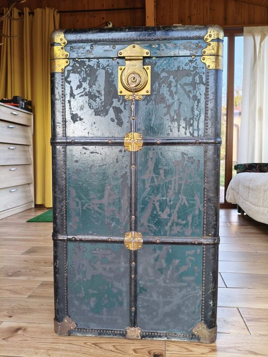 Vintage KUFER HARTMANN Cushion Top Wardrobe Trunk Gibraltarized – lata 20/30 XXw – USA – stan kolekcjonerski!