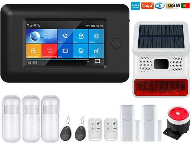 Alarme Tuya Sirene Solar sem fios GSM/WiFi Android/iOS PT (NOVO)