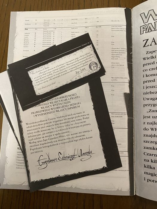 Warhammer fantasy role play Śmierć na rzece Reik RPG MAG 1996 ed. 1