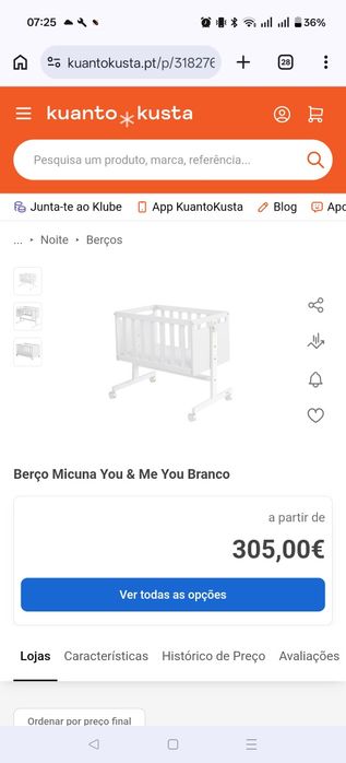 Berço co-sleep evolutivo MICUNA You & Me (5 em 1) - excelente estado