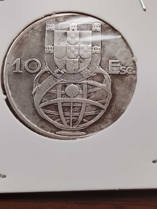 Moeda de 10 escudos de 1955, em prata