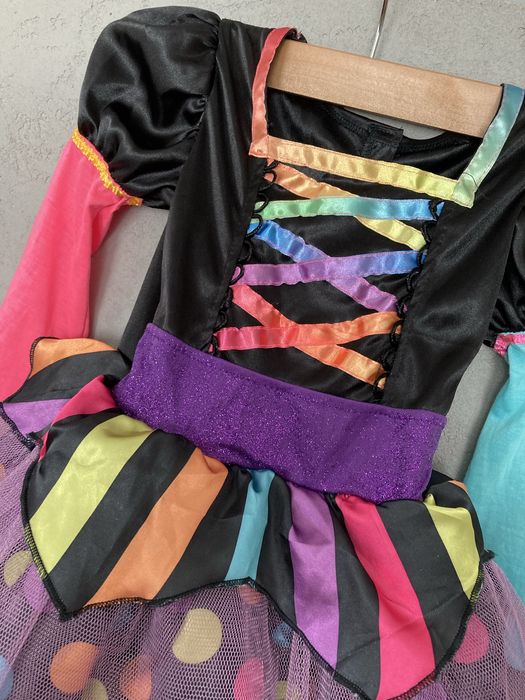 Sukienka kolorowa przebranie kostium choinka