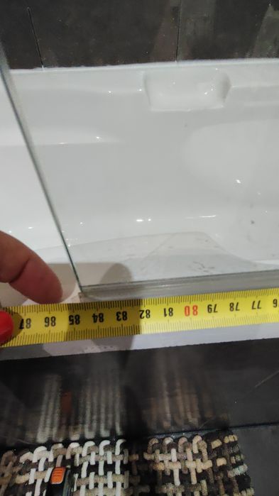 Resguardo de banho em  vidro e inox