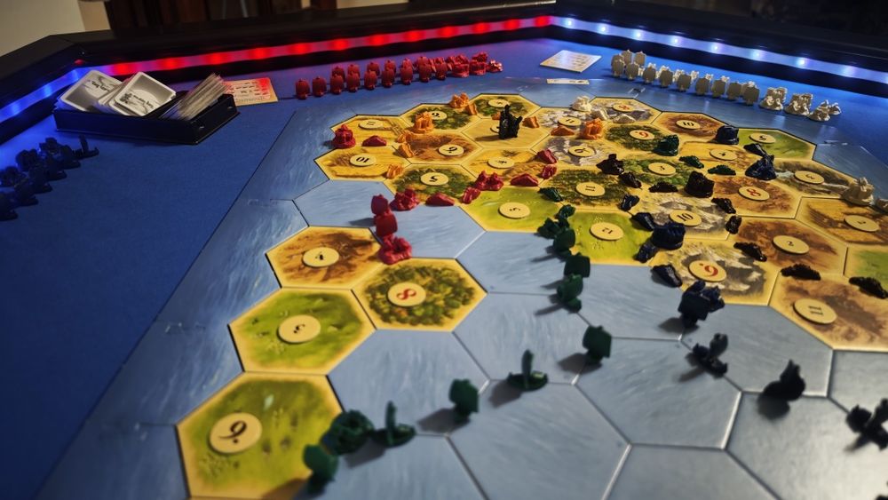 Mesa de Jogos de Tabuleiro Hexagonal