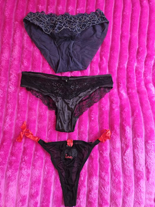 Figi 2+1 stringi Triuph La Senza Esotiq używane s/,m