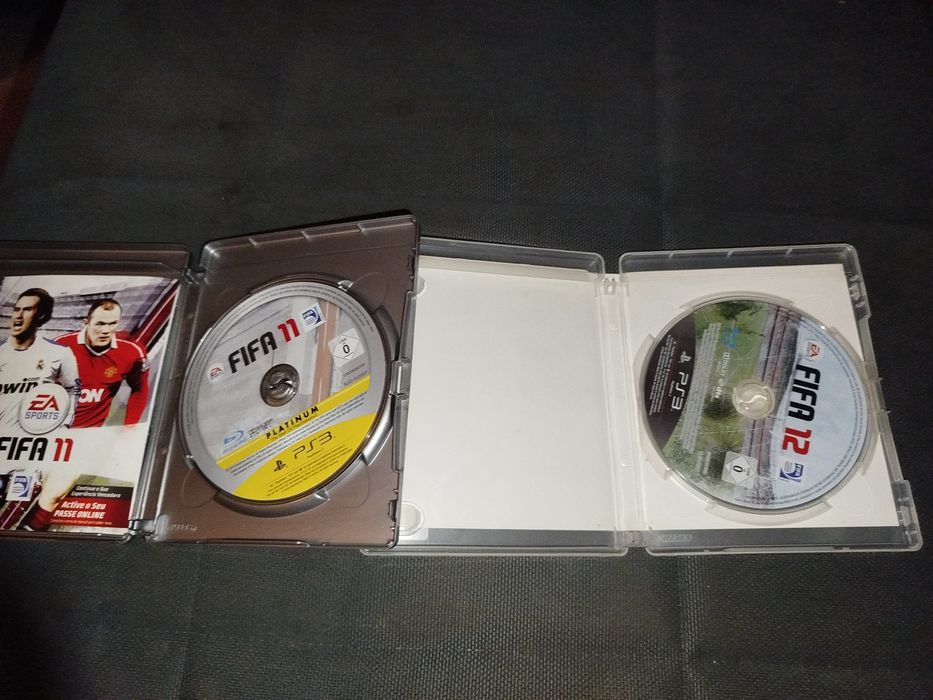 Fifa 11 e Fifa 12 em CD para PlayStation 3