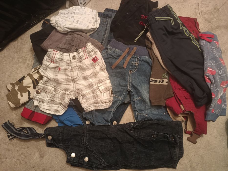 17 szt ! spodnie dla chłopca ogrodniczki długie krótkie ocieplane