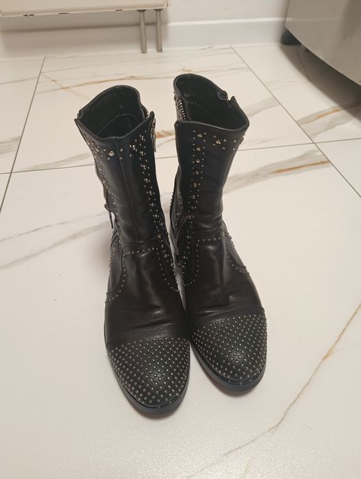 Buty skórzane damskie