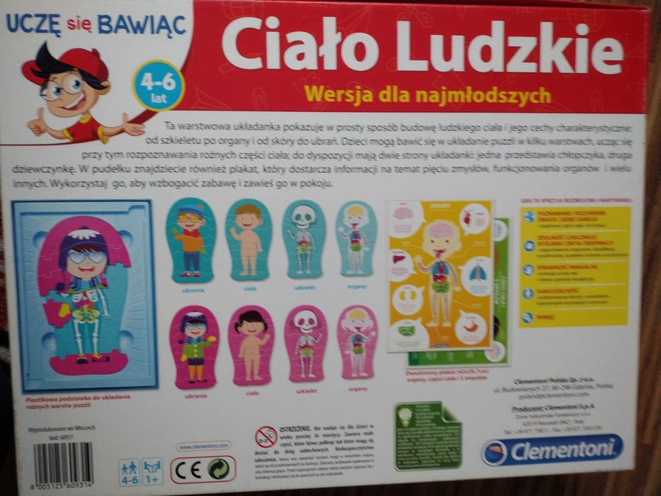 Układanka nauka przez zabawę ciało ludzkie