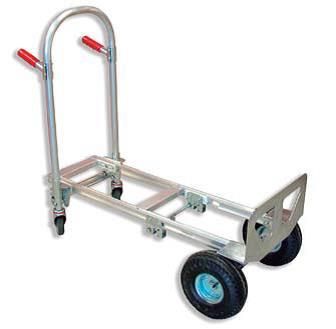 Carrinho de armazém em alumínio convertível carrinho plataforma. AP28