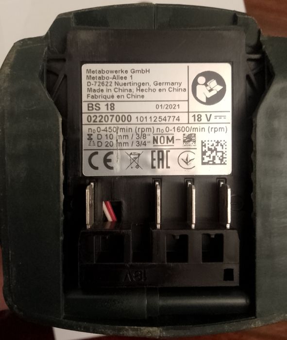 Шуруповерт Metabo BS 18