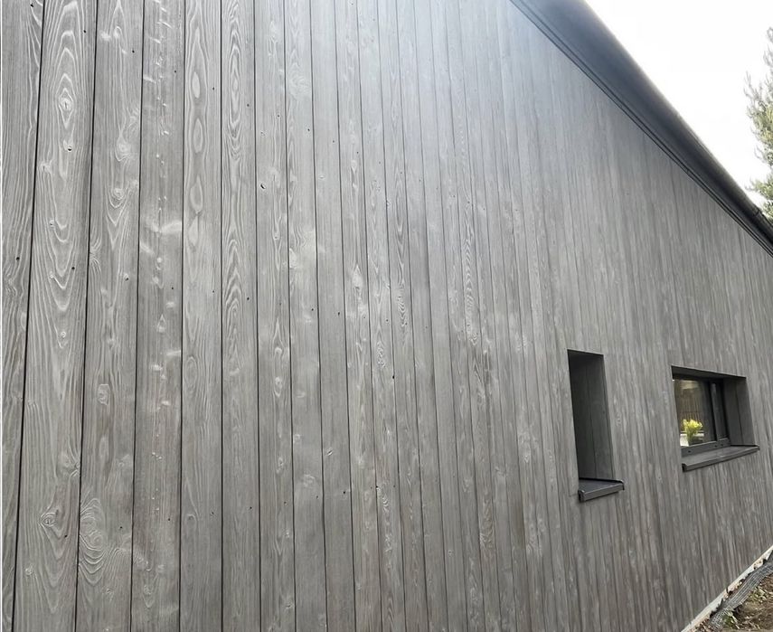 Shou Sugi Ban Deska Elewacyjna Opalana Montaż