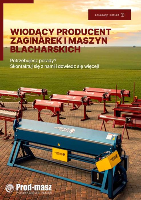 Zaginarka do blachy Giętarka 2140/ 0.8 krawędziarka od producenta