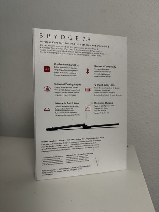 Teclado Brydge 7.9 Wireless para iPad Mini 4 e 5 Geração