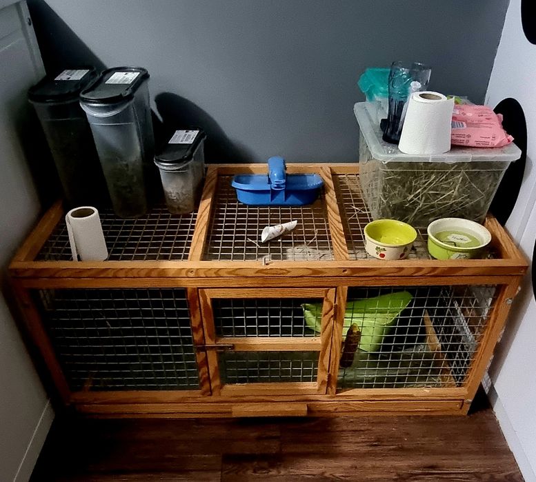 klatka akcesoria dla królika świnki szynszyla drewniana