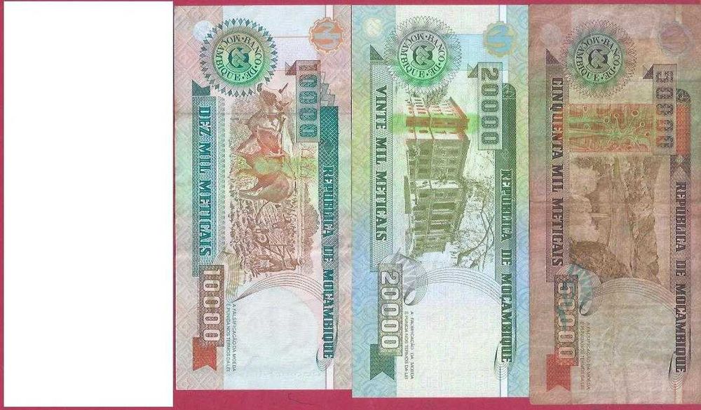 Moçambique 6  Notas diversos  Valores algumas Polimero