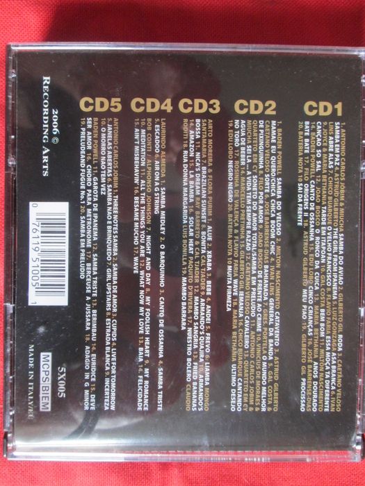 Box 5 CDs Bossa Nova Samba & Latin, nova