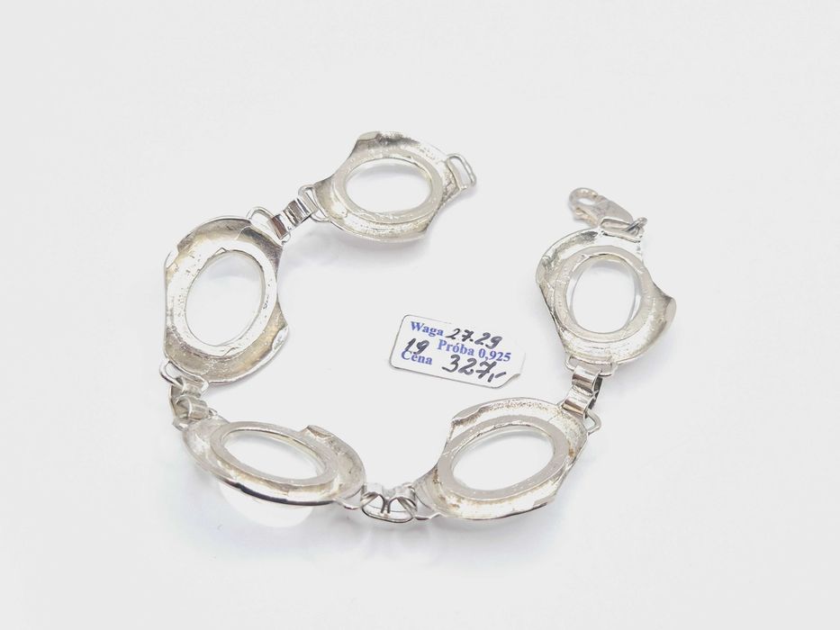 Nowa DUŻA bransoletka wykonana ze srebra próby .925